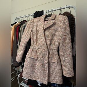 SELF PORTRAIT SIZE SMALL PINK BLAZER DRESS.